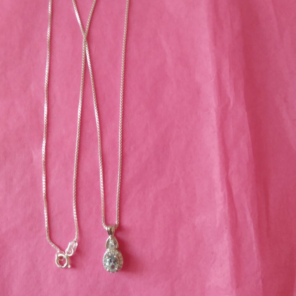 FREE WITH ANY NECKLACE PURCHASE, genuine  blue aquamarine necklace - Picture 8 of 10
